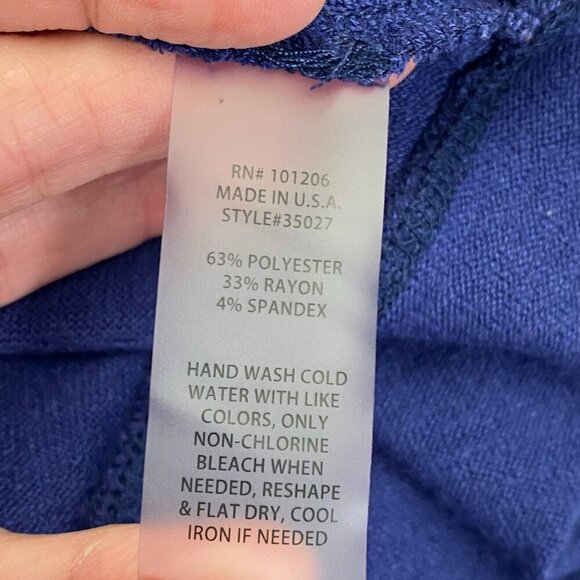 Soft Surroundings Women B’Call Tunic Size PXL Blue Long Sleeve Pullover 6-27 - Picture 8 of 9